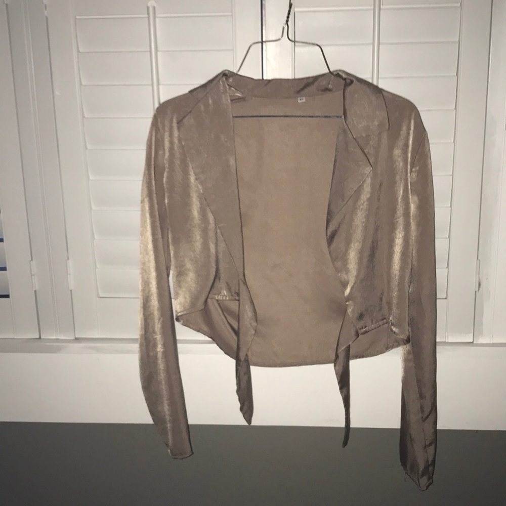 Front tie sweater